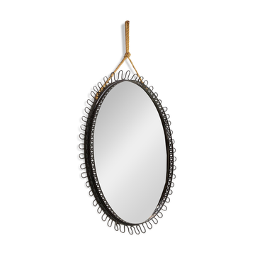 Metal framed mirror