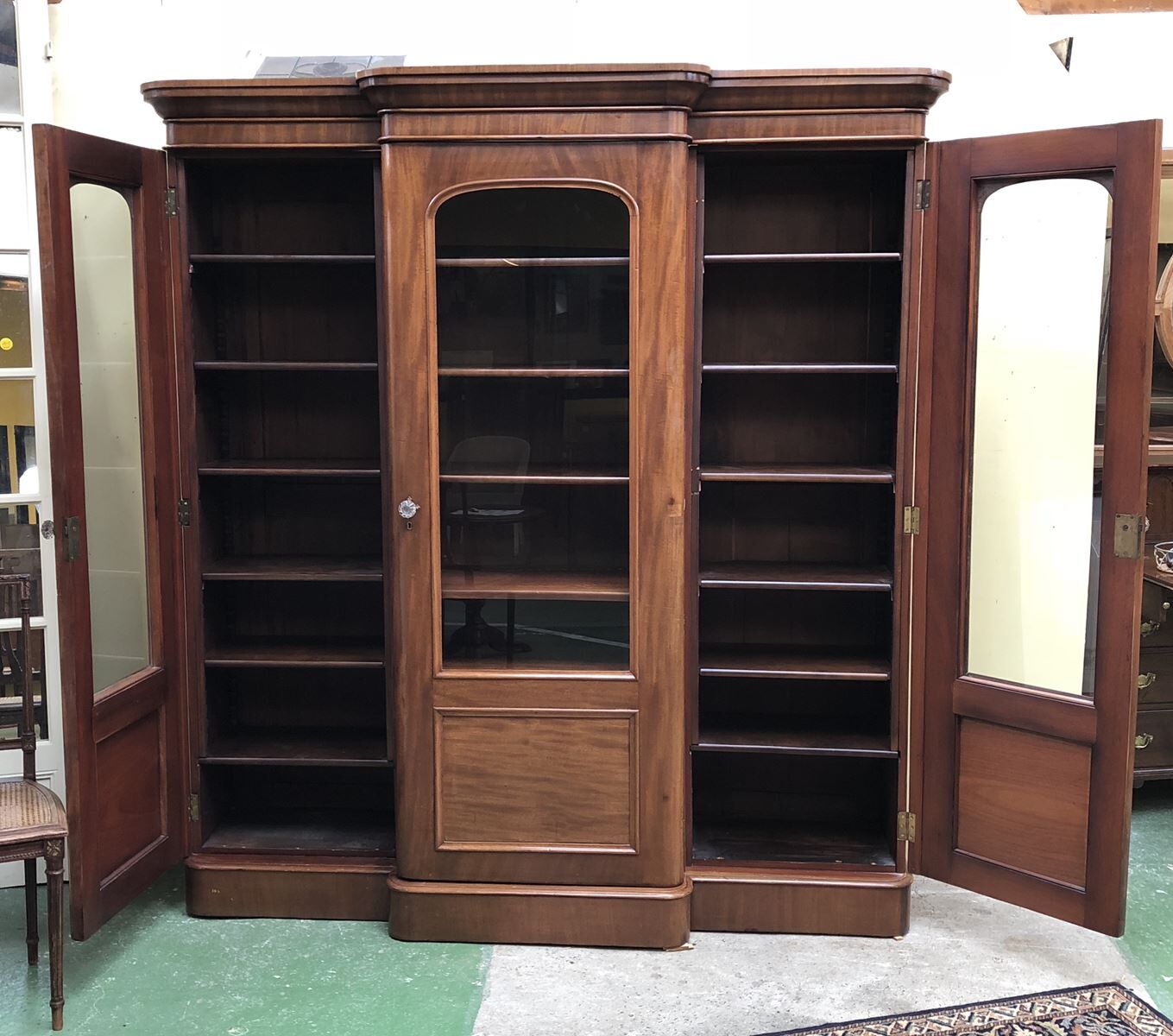 Mahogany victorian nineteenth bookcase