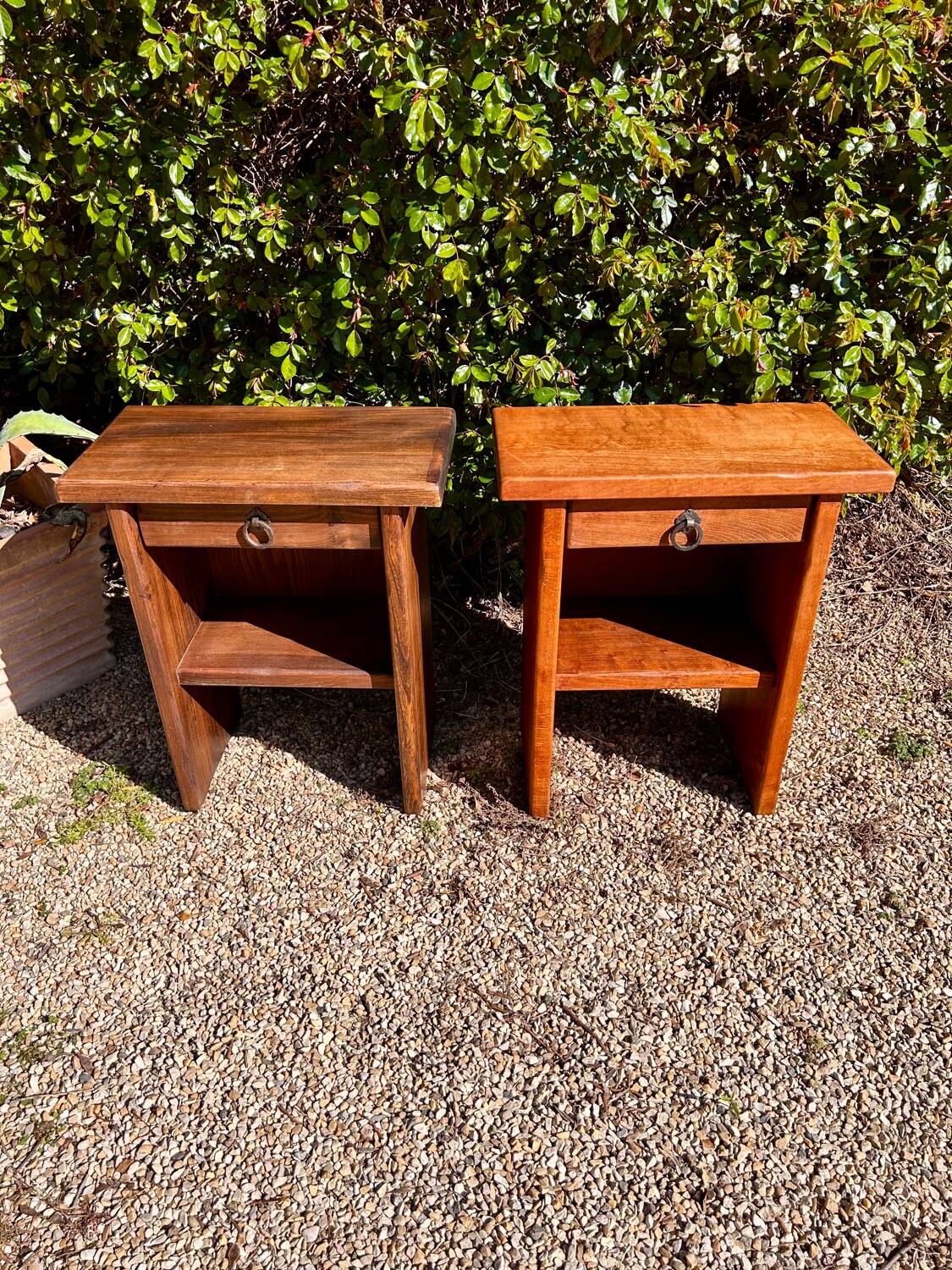 Brutalist bedside tables