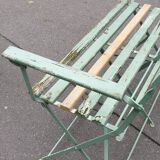 Iron and metal garden bench