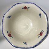 Mary Lou Digoin octagonal salad bowl diameter 28cm dark blue edge