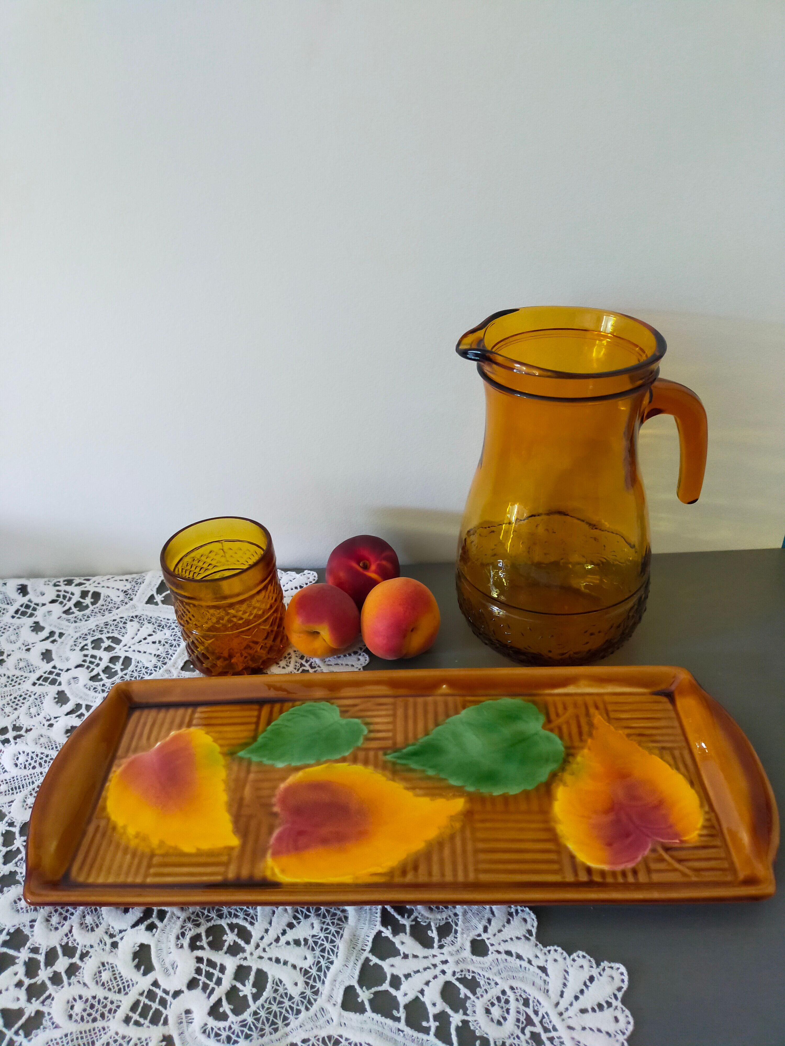 Cake dish ceramic majolica Sarreguemines France