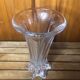 Old VANNES Crystal Vase Vintage Molded Glass #A410