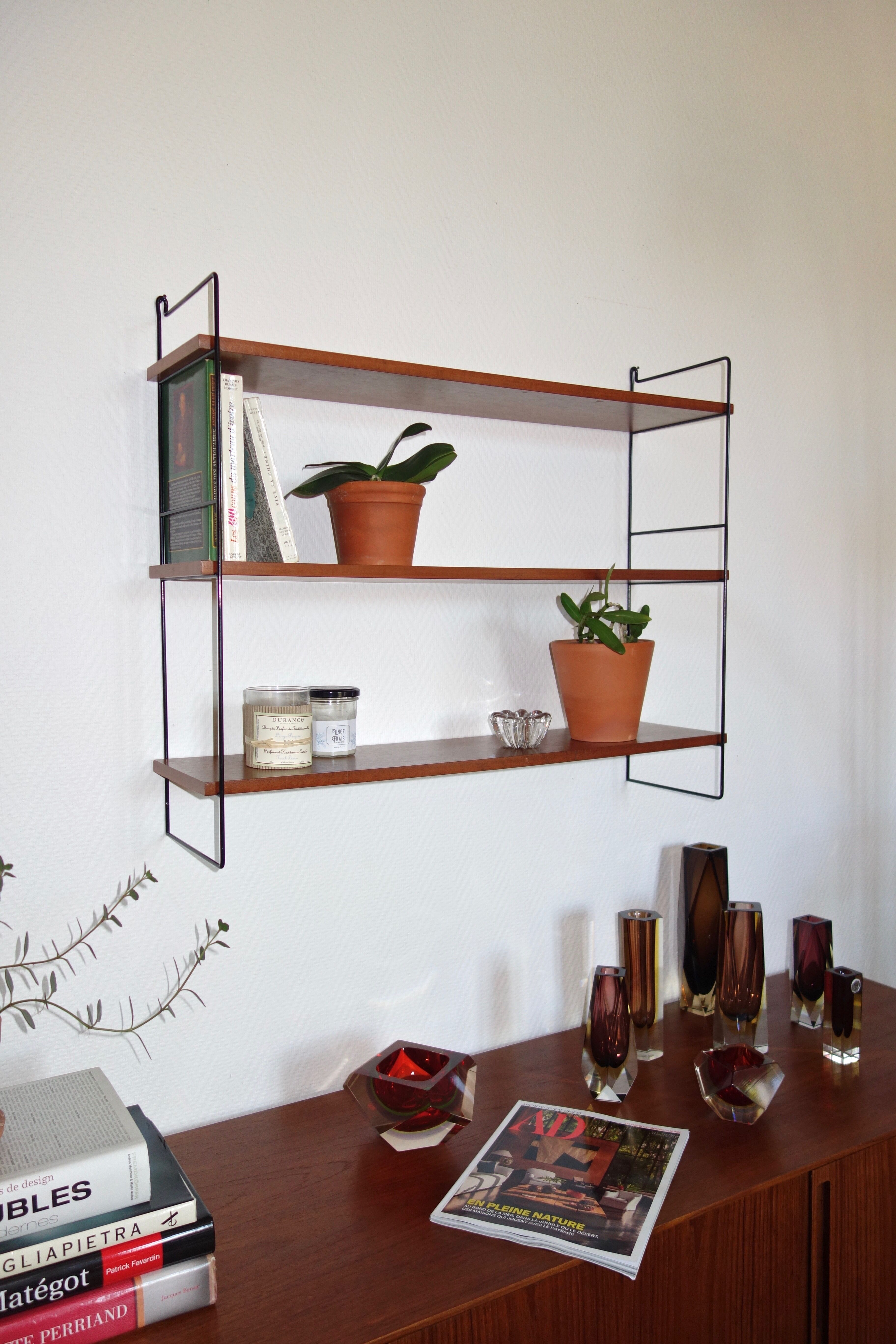 50 years teak wall shelf