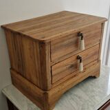 Rustic master piece of furniture, bedside table, late 19th century