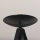 Vintage candle holder made of hand-forged metal, in a brutalist style.