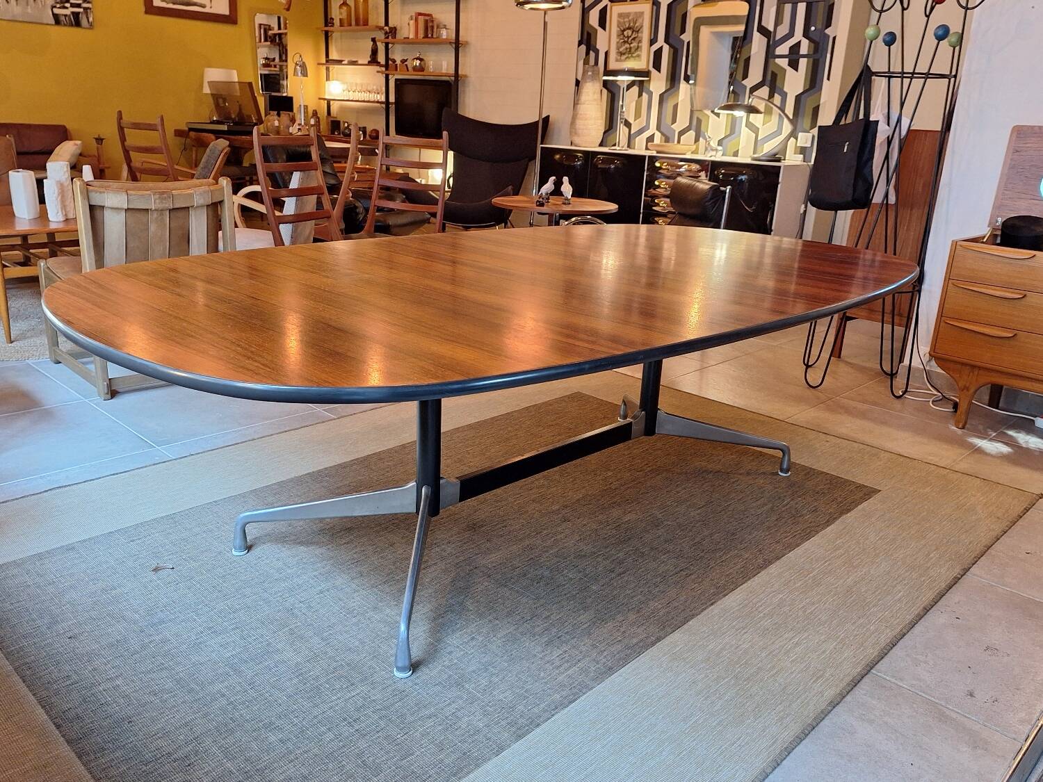 Table (desk) segment in Rosewood by Charles and Ray Eames