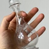 Old small cut glass vial