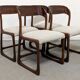 Series of 4 Baumann sled chairs from the 60-70s