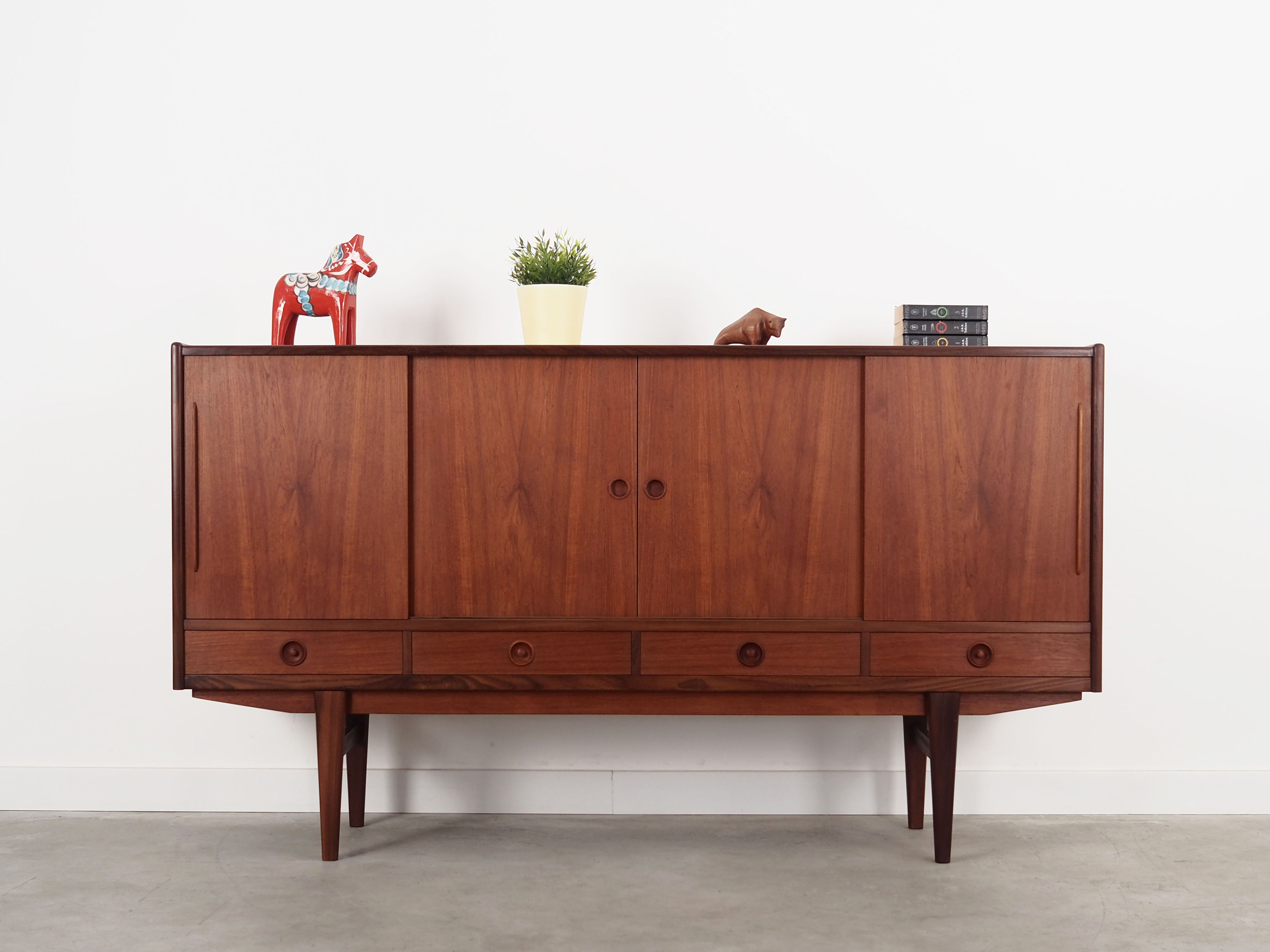 Teak highboard, Danish design, 1960s, production: Denmark
