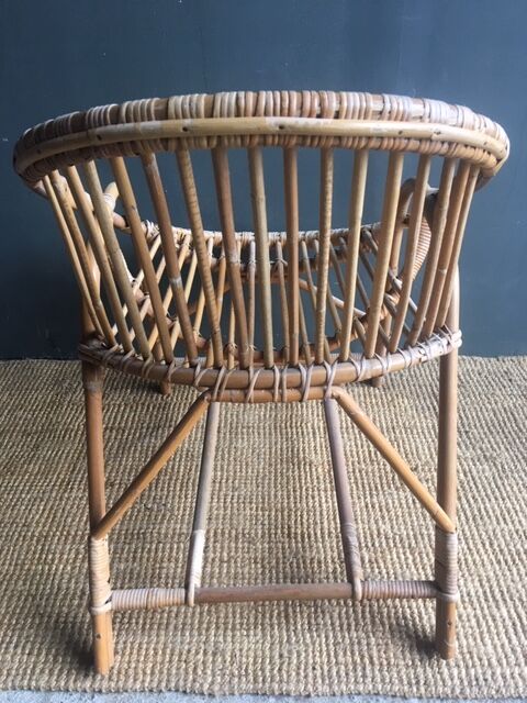 Adult rattan shell armchair