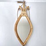 Vintage rattan mirror 1960