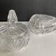 Duo of vintage crystal and glass sweet jars