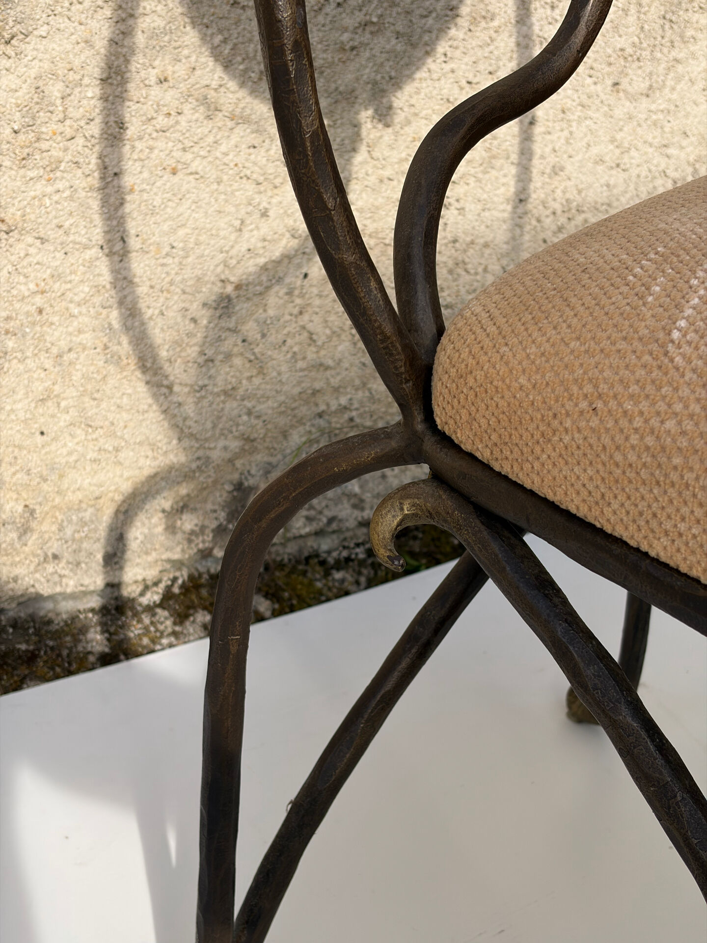 Vintage wrought iron chair design 80s/90s