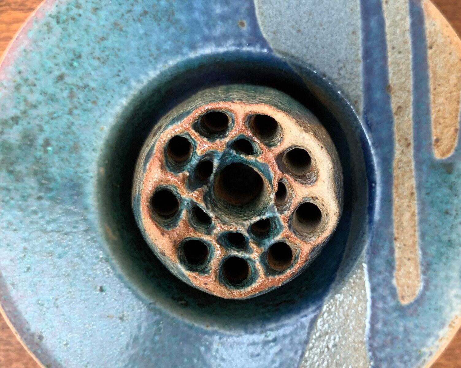 Postmodern vintage ceramic flower vase, 1980s