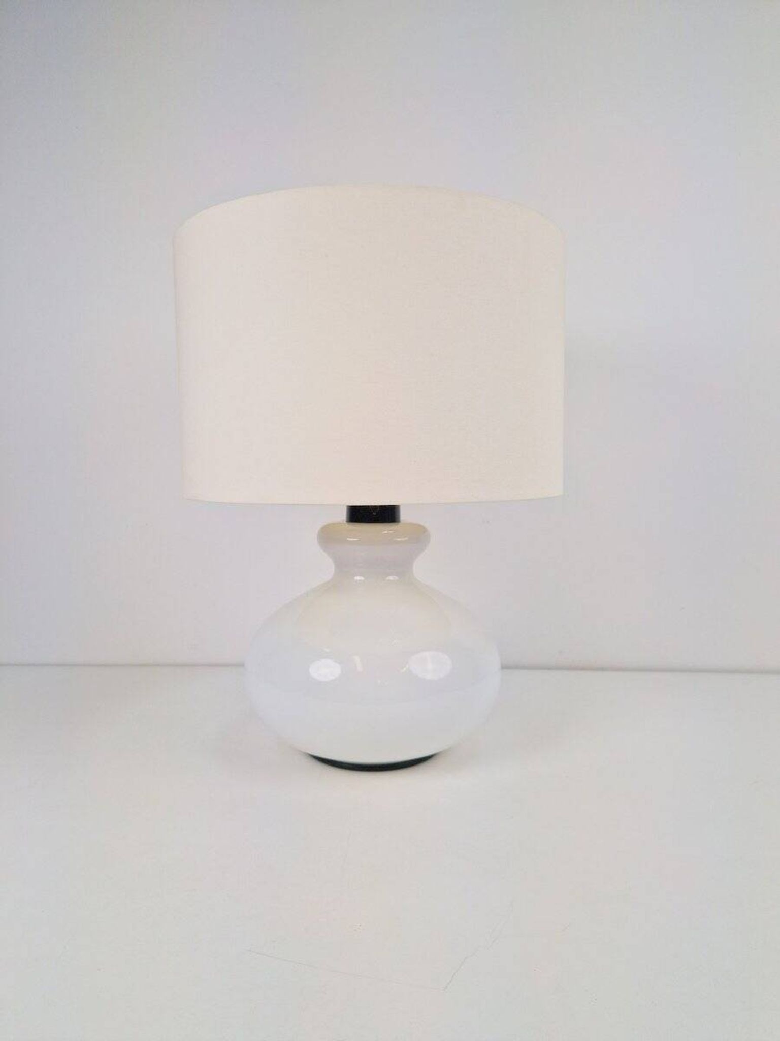 Vintage Glass Table Lamp from Dijkstra, 1960s