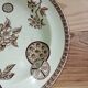 Antique ironstone plate with brown floral decoration – late 19th century