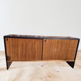 Vintage sideboard with sliding doors from the 60s
