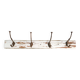 antique coat rack with 4 cast iron hooks