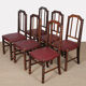 Set of 6 Art Deco chairs, French work from the 1930s.