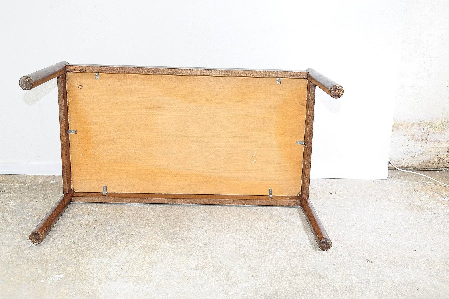 Vintage coffee table, mid-century modern wooden living room table, 1970s