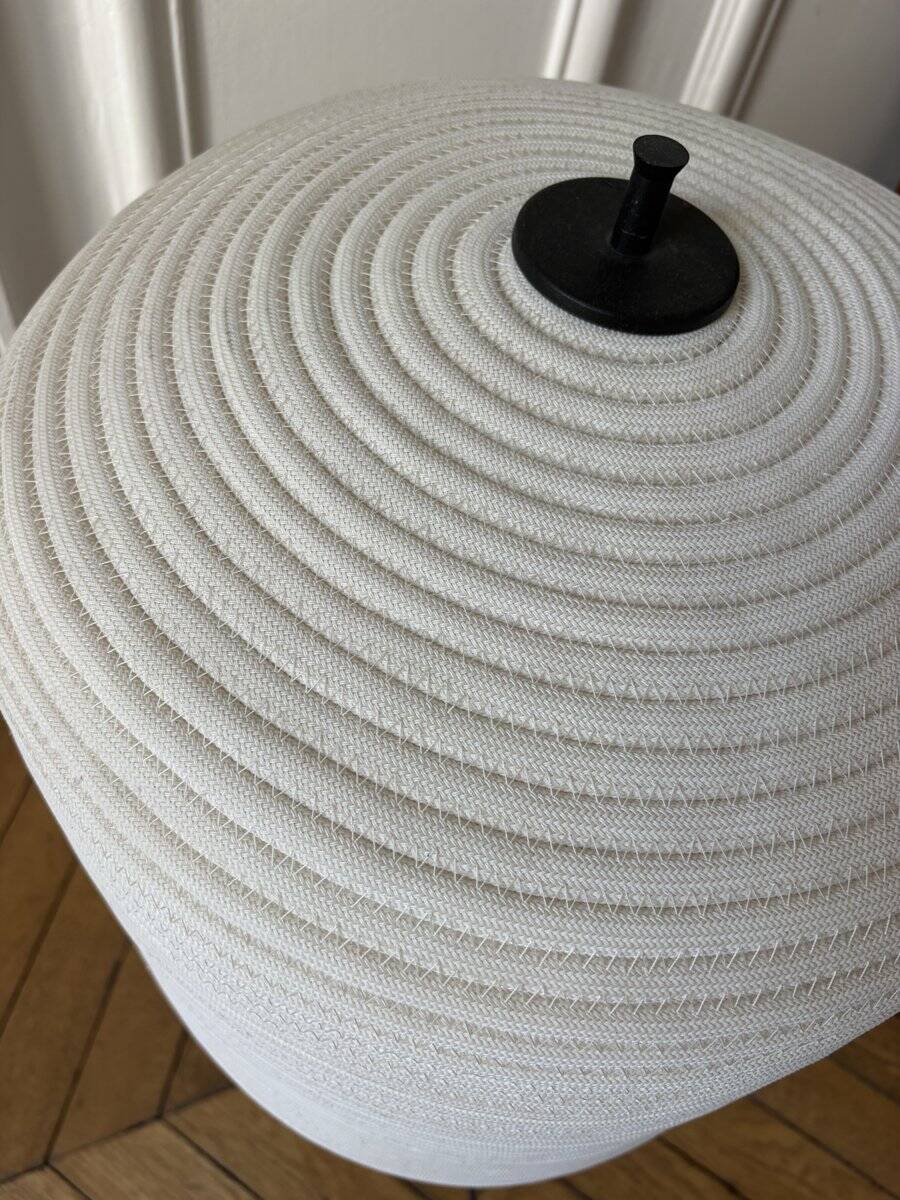 Large table lamp - woven cord shade