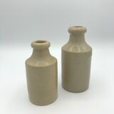 Set of 2 small stoneware bottles for mercury Bourdon Frères