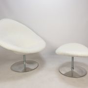 Big Globe Armchair with Ottoman by Pierre Paulin for Artifort, 1980s