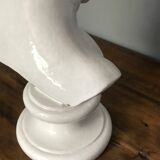 Child bust in enamelled terracotta