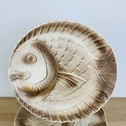 8 vintage Sarreguemines fish service plates