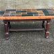 Rectangular coffee table made of solid wood and ceramic 1950