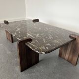 Table Basse en Forme de Larme en Marbre, 1980s
