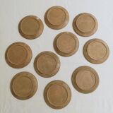 Vintage stoneware dessert plates