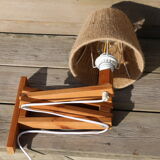 Wooden stem wall lamp