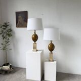 Paire de lampes de table Philippe Barbier années 70