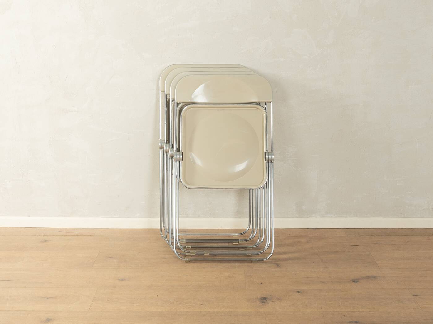 PLIA folding chairs from the 1960s by Giancarlo Piretti for Anonima Castelli (set of 4)
