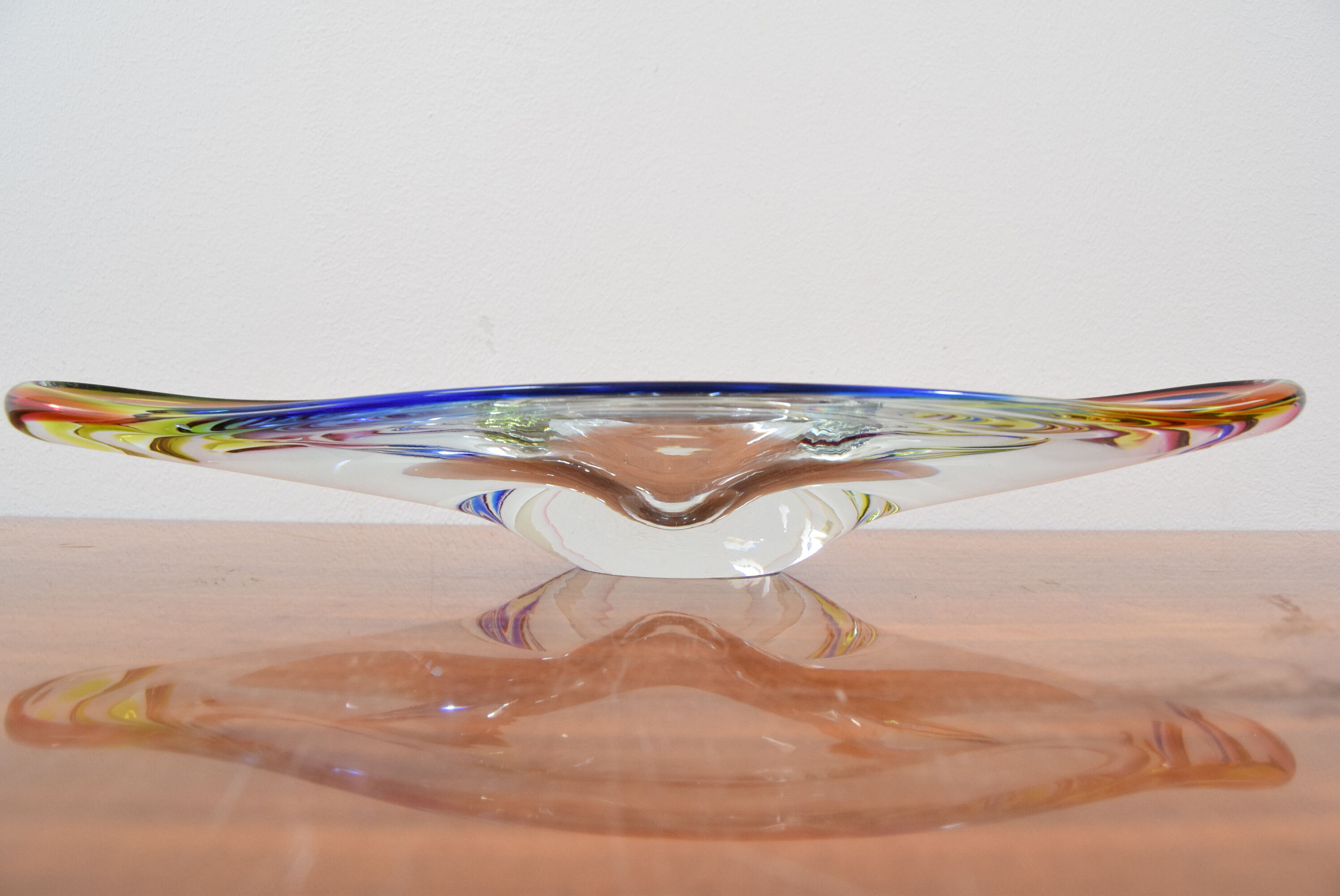 Mid -Century Glass Bowl/Bohemia Glass, 1960´s