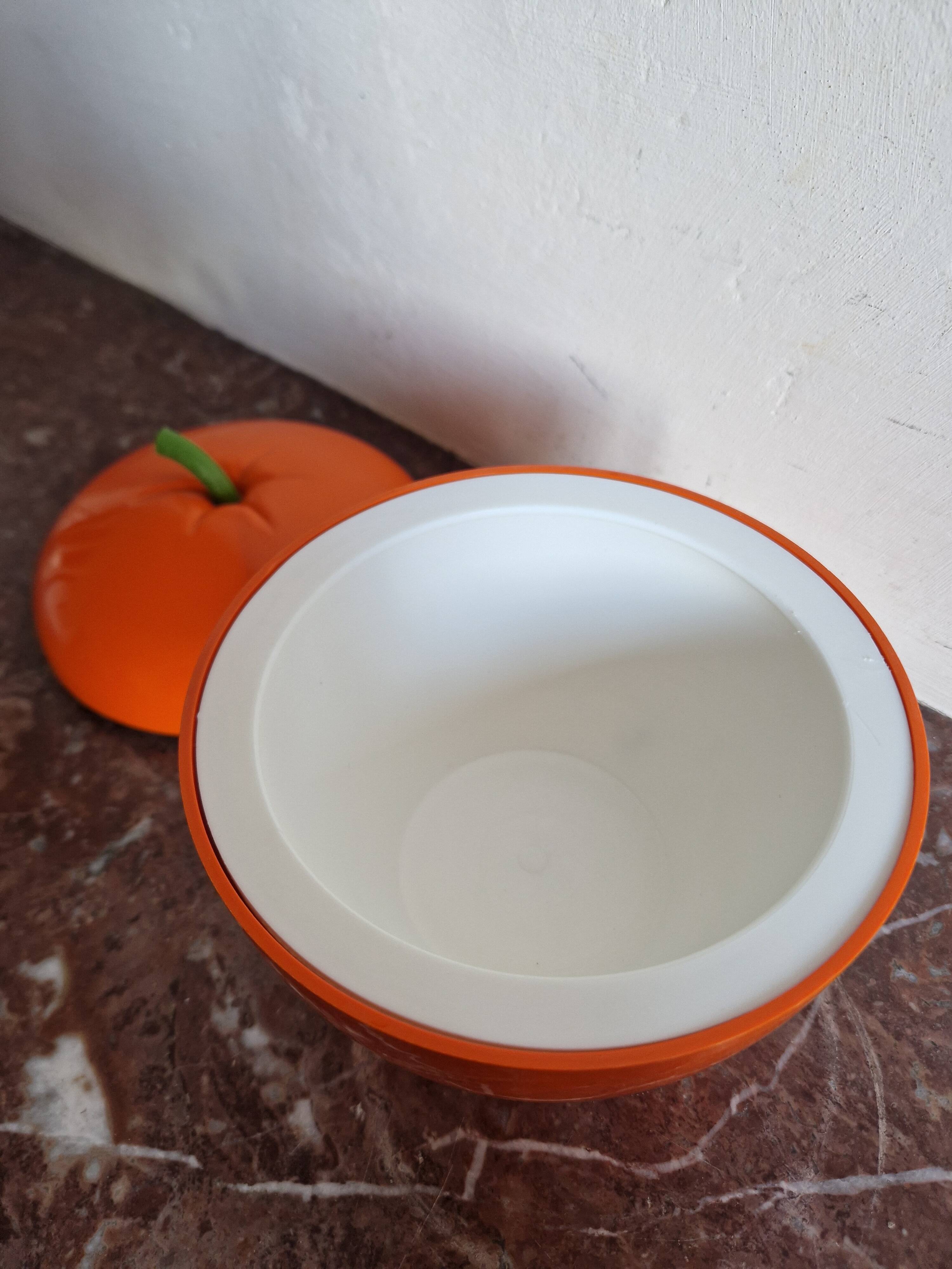 Vintage 1970s apple orange ice bucket - codec