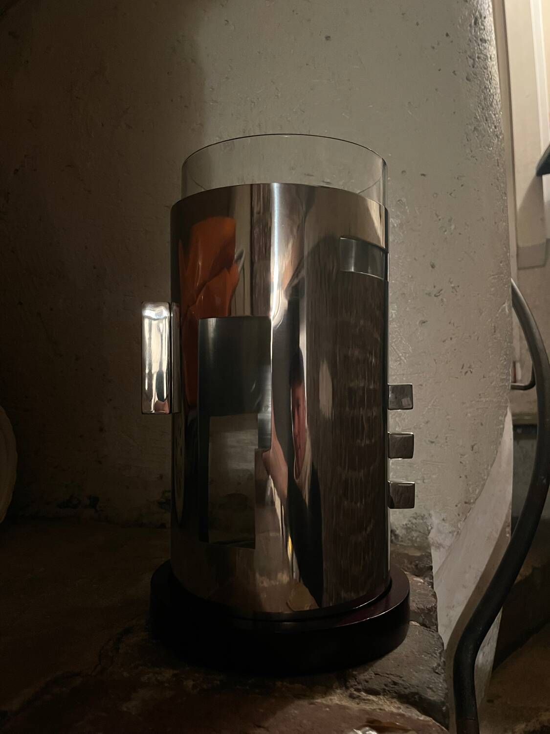 Garance Vallée for Monoprix. Chrome-plated metal and glass vase