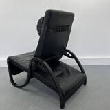 Fauteuil sinus en cuir noir de westnofa, 1970s