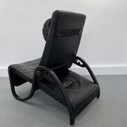 Sinus lying leather black chair from westnofa, 1970s
