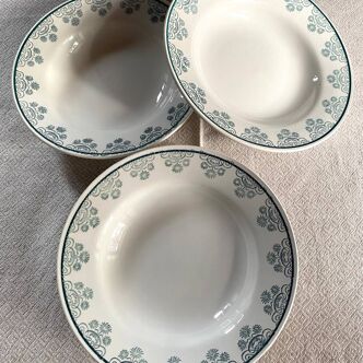 Lot de 4 assiettes creuses Digoin Sarreguemines 8438