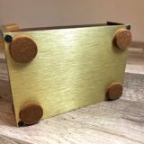 Gold Starry vintage 60 brass jewelry box - Galalithe scale-style