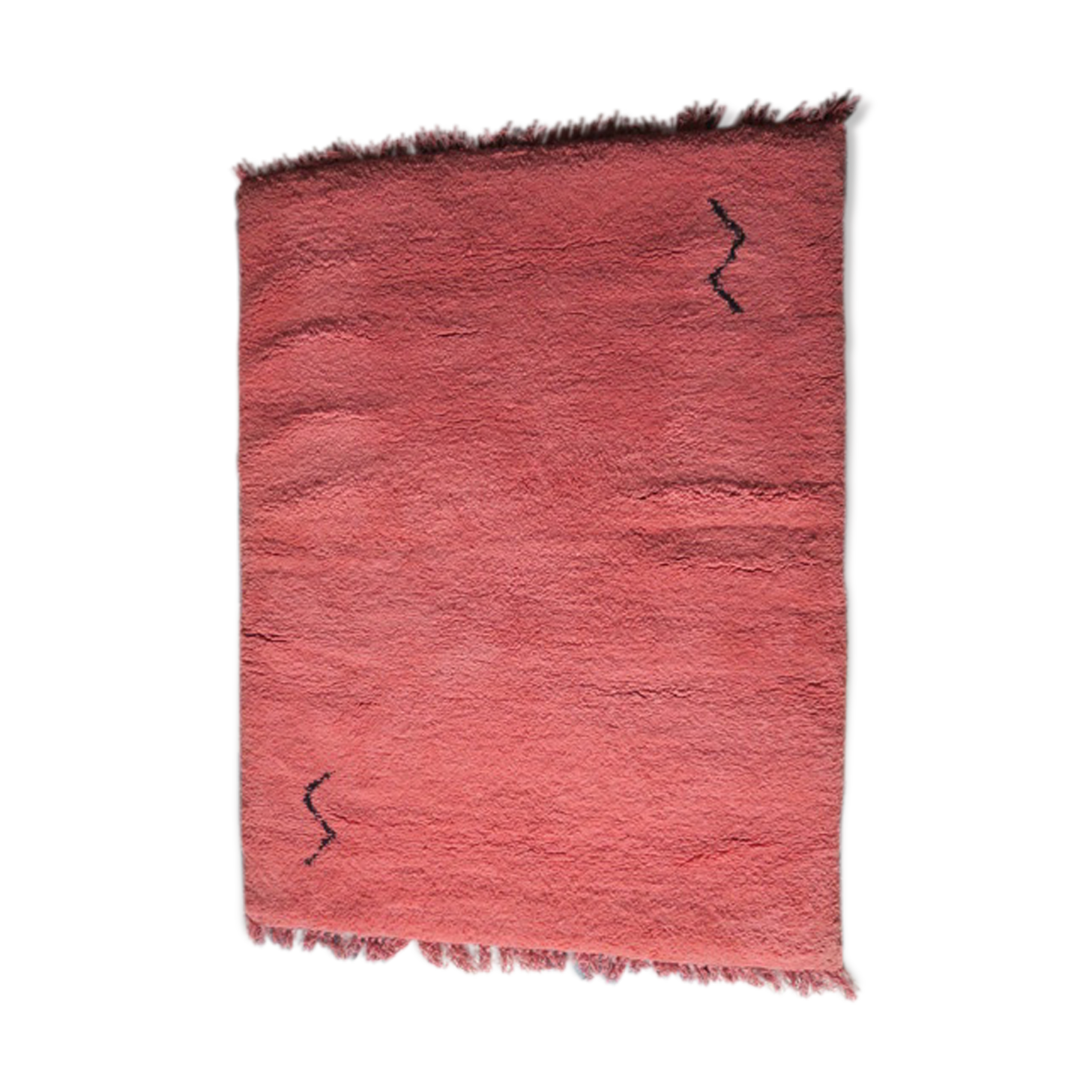 Salmon wool rug 150x250cm