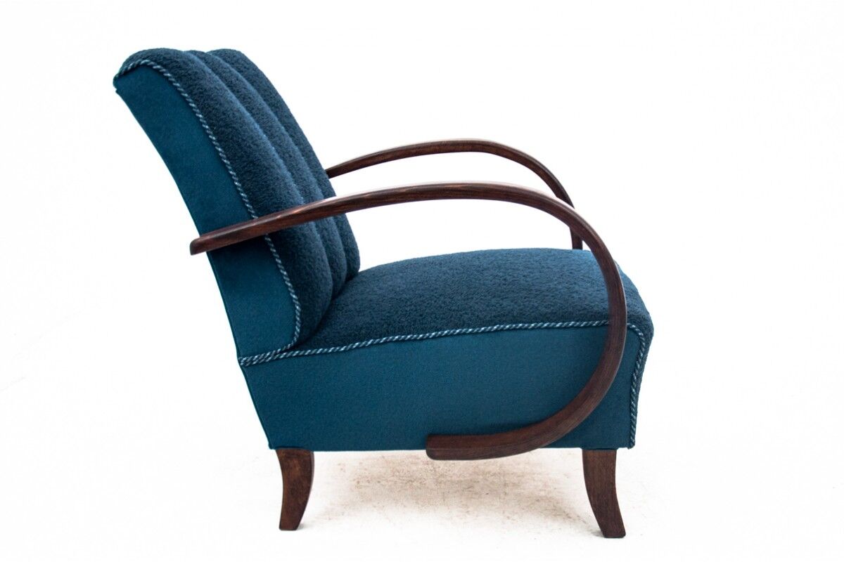Two H-227 armchairs from the 1930s, designed by J. Halabala, Art Deco style, Czechoslovakia
