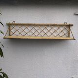 Vintage rattan wall shelf
