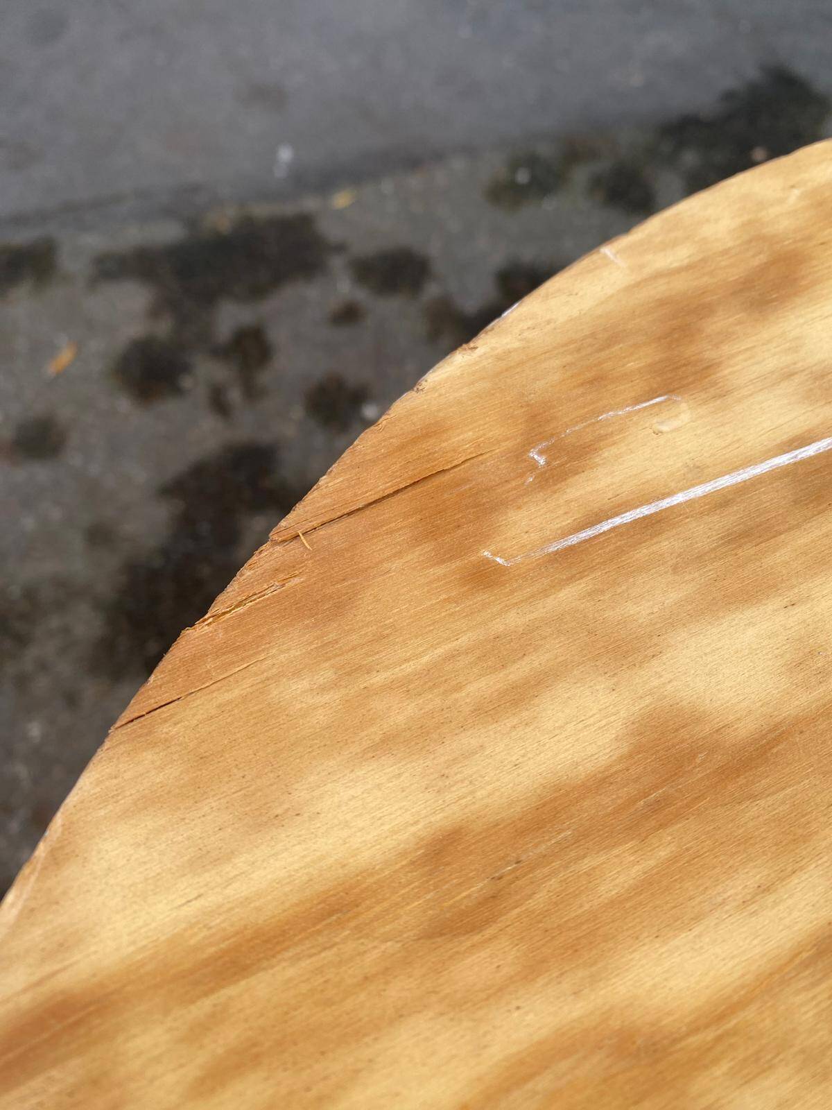 Scandinavian round wooden kitchen table 72cm