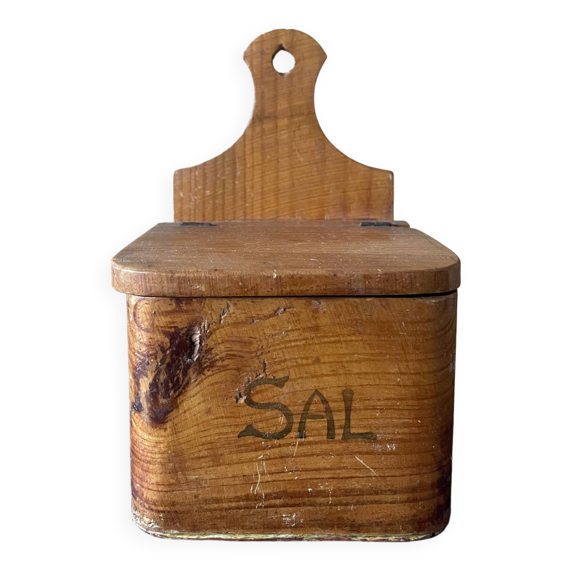 Old wooden salt box