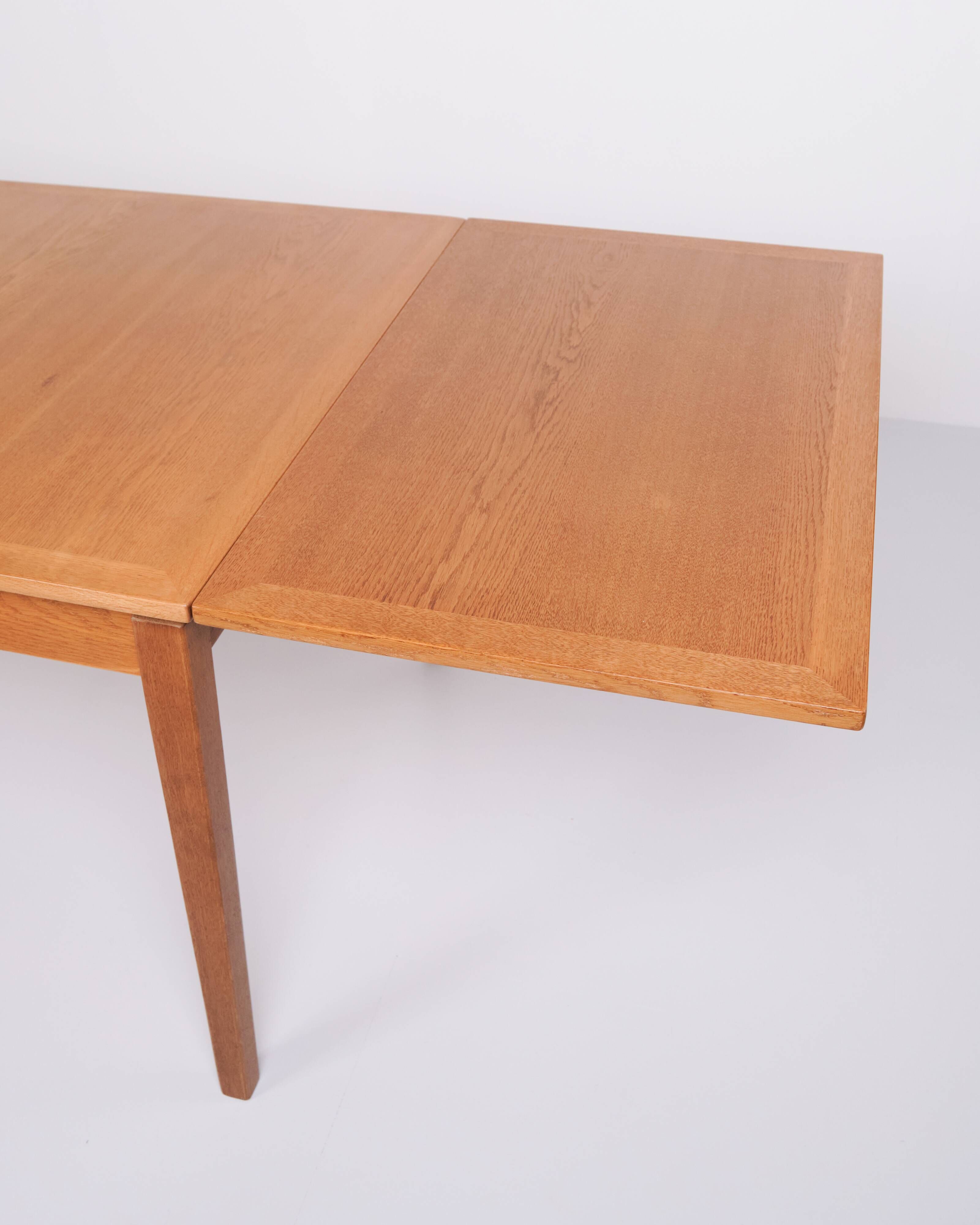 Dining table with extension - oak - Kai Winding - Slagelse Furniture Factory - 1960s