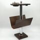 Magazine rack "Servizio da fumo" wood/metal — Italy, 1970s